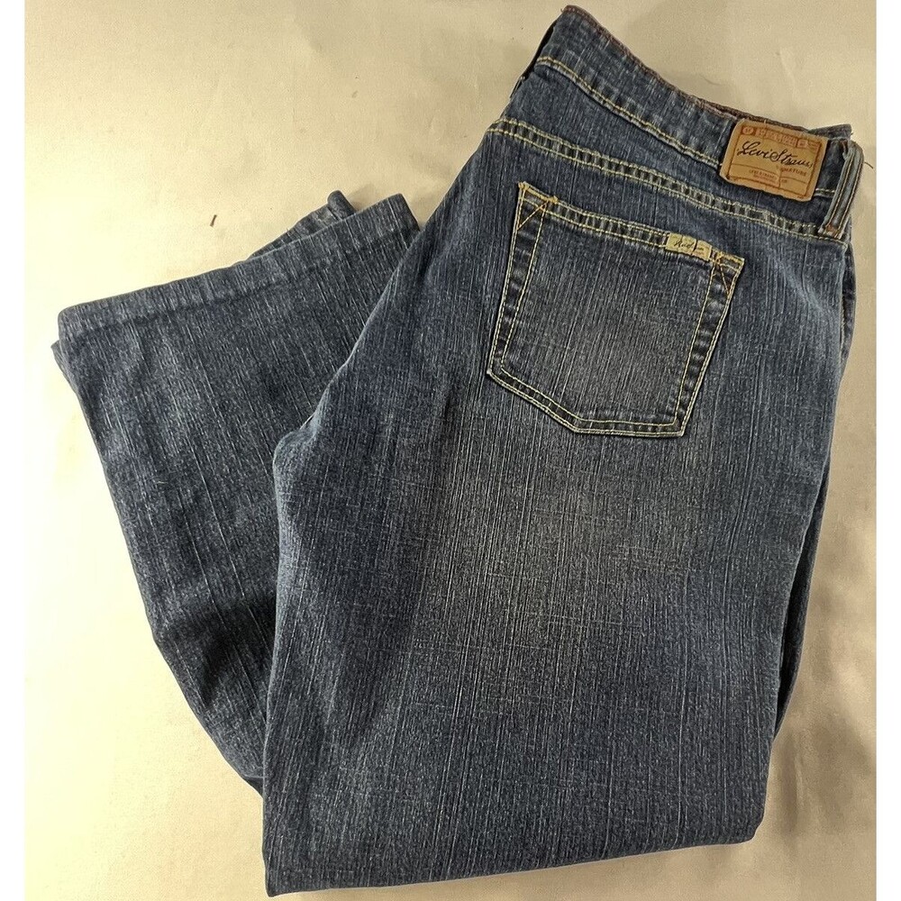 Levis Signature Womens Size 14 Medium Wash Low Rise Bootcut Blue Jeans ALTERED